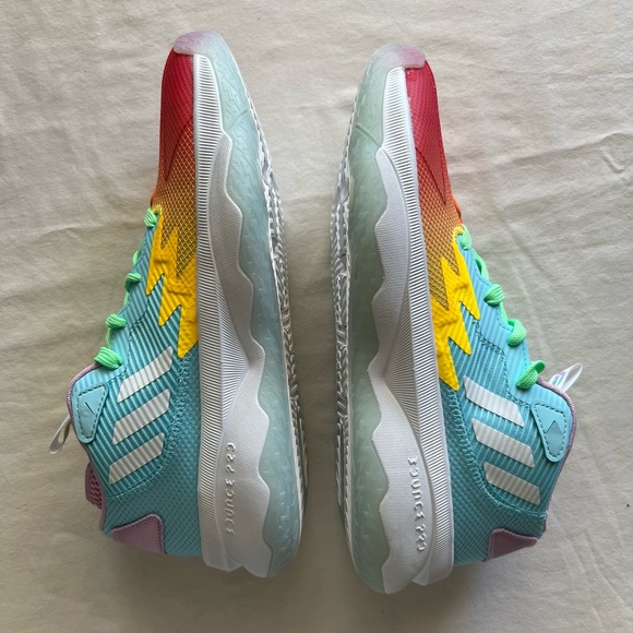 Adidas Dame Multicolor Rainbow Basketball Shoes Unixex adults Size 8 - Picture 8 of 8